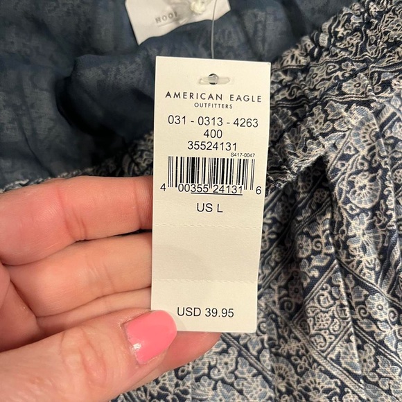 🌺NWT AMERICAN EAGLE BOHO PLEATED MINI SKIRT SIZE LARGE 🌺 - Picture 5 of 5